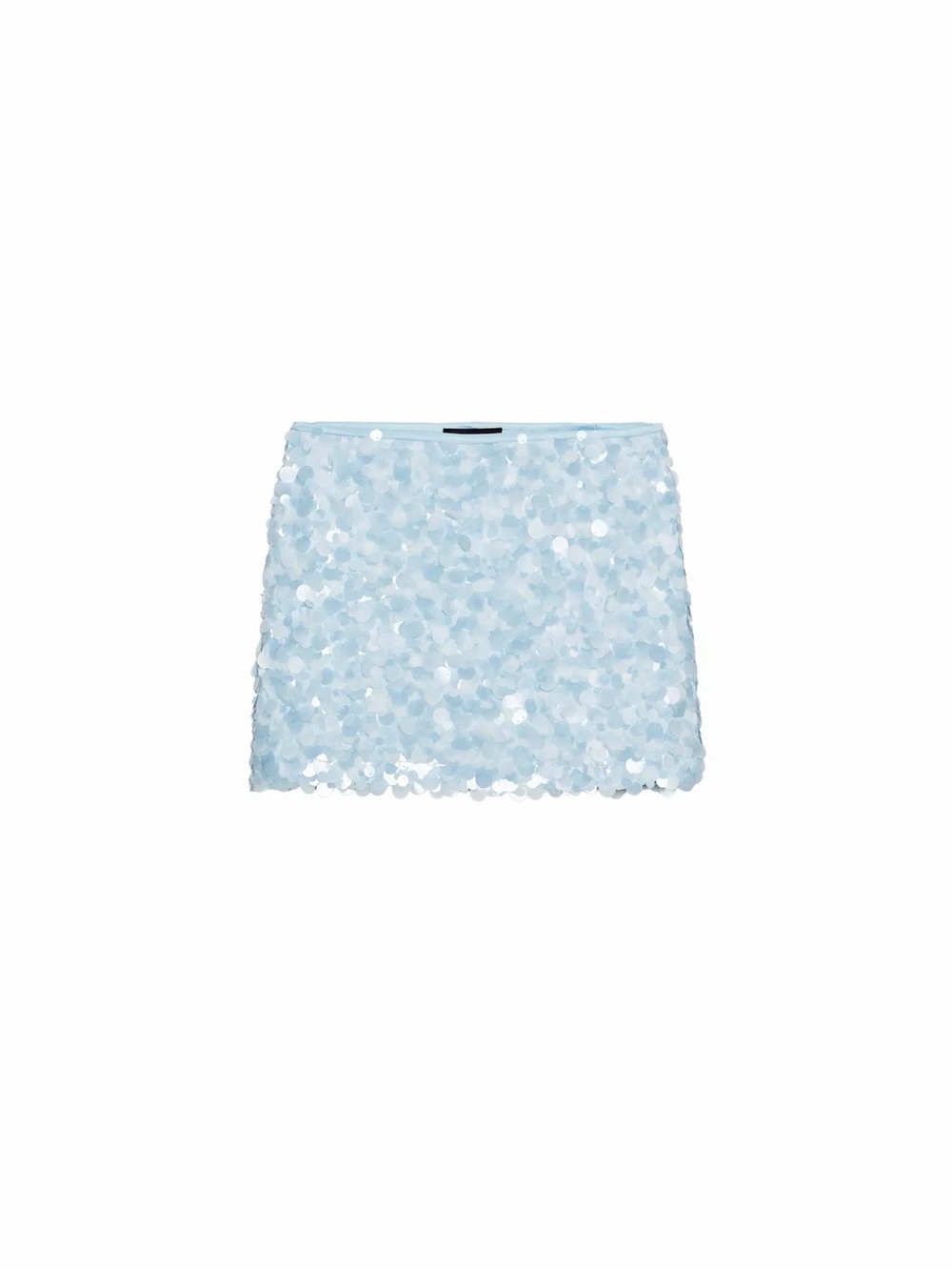 Zara Pale Blue Sequin Mini Skirt